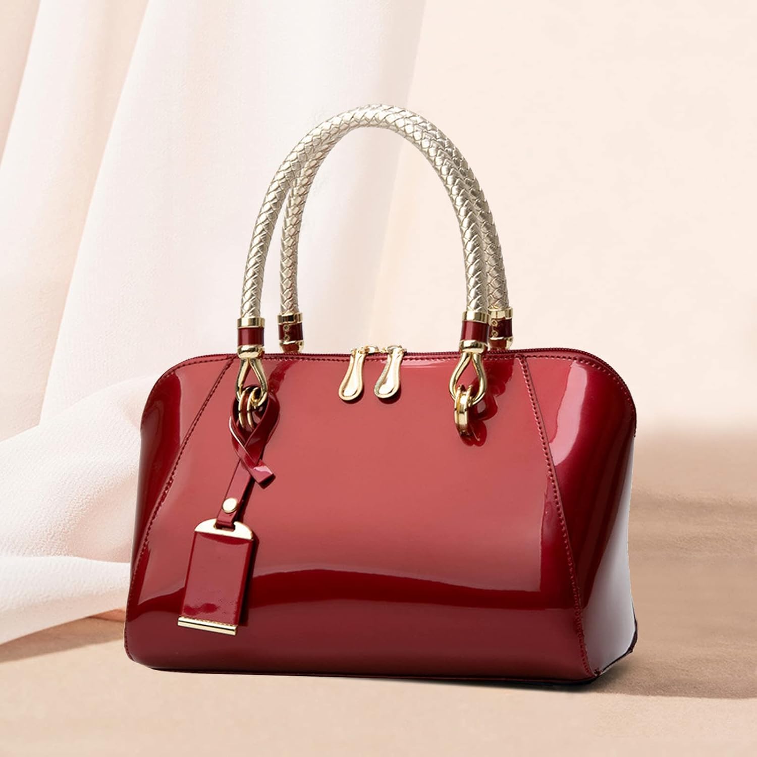 NICOLE & DORIS Women's Handbag Purses - Patent Leather Top-handle Bags & Elegant Clutches for Evening & Small Shoulder Bags