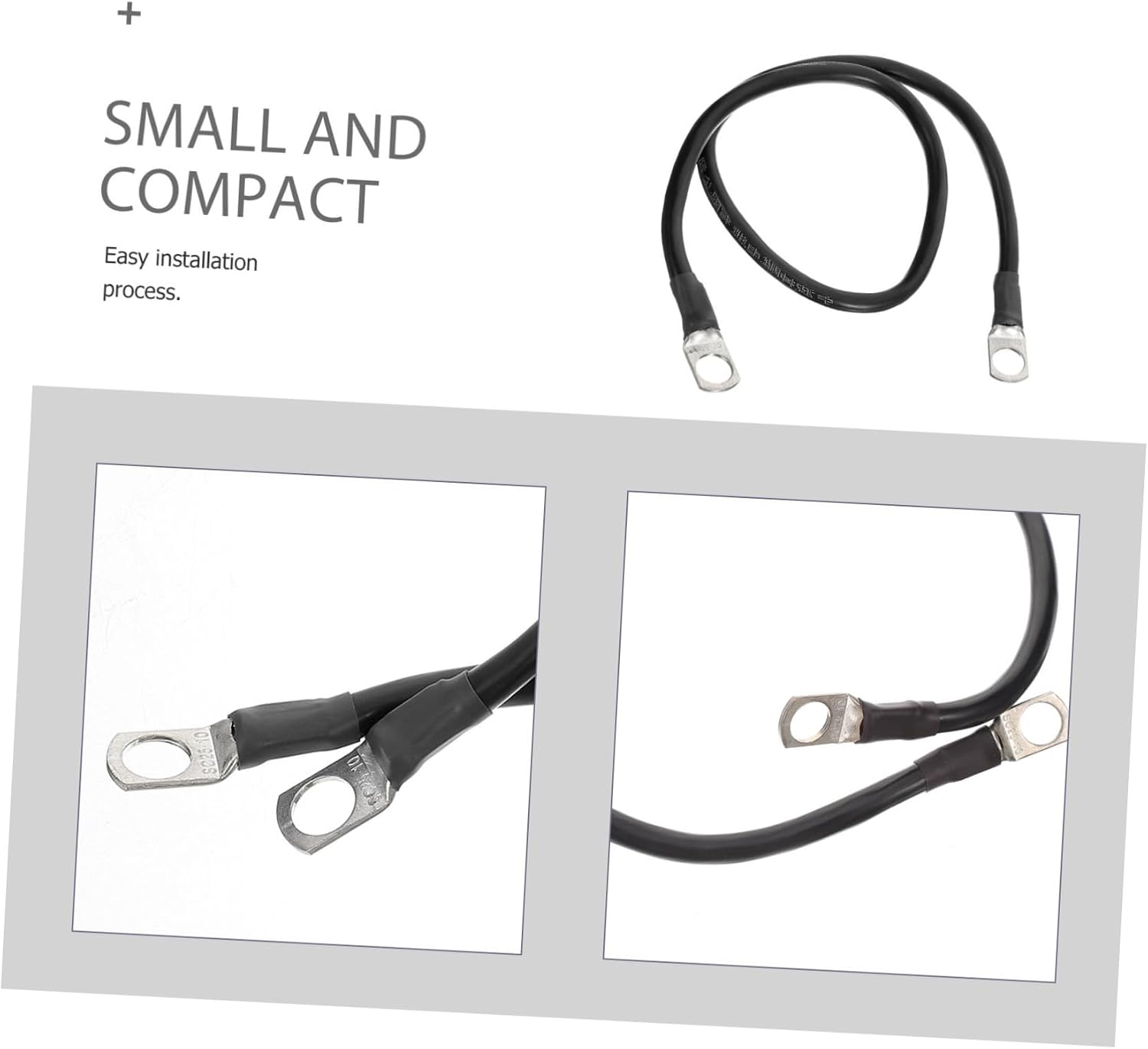 RV Battery Switch Power Cable Harness 0.5m 16mm² Heavy Duty Marine Battery Cable with Terminals for DIY Automotive and Solar Power Inverter Applications