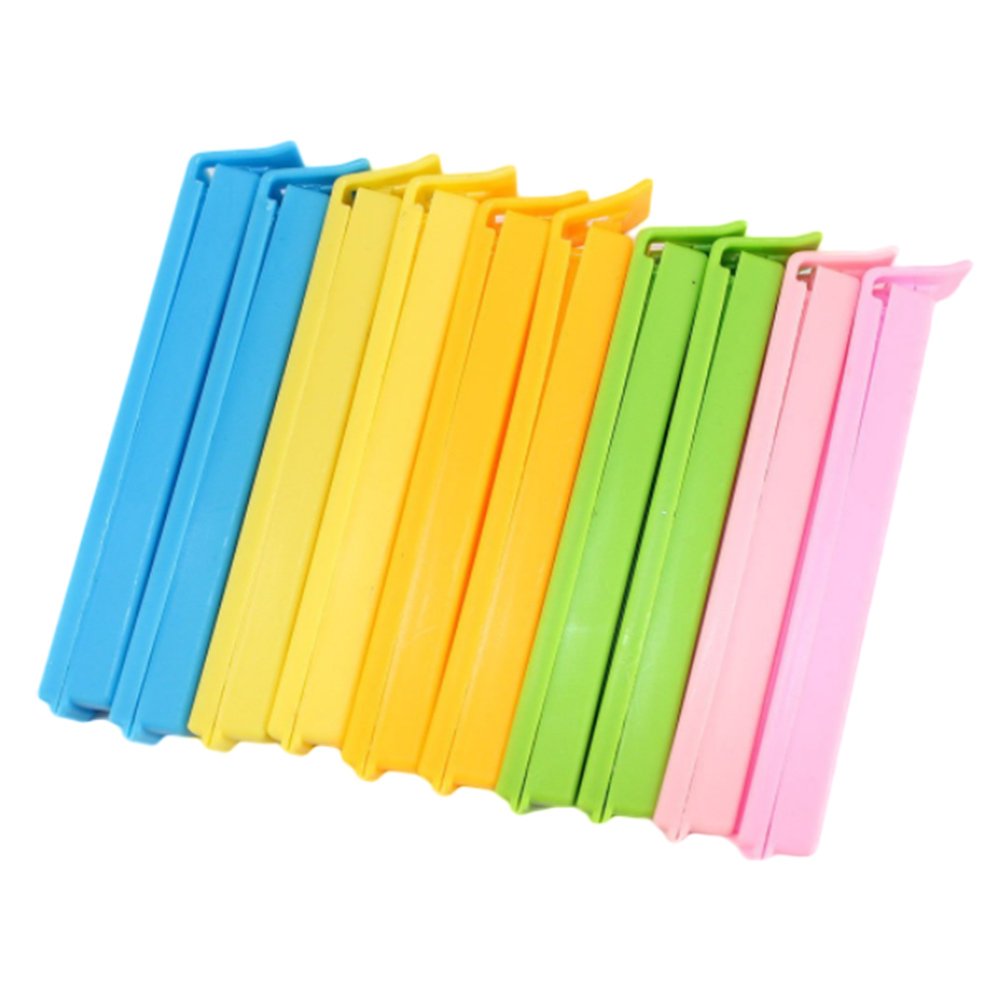 Yicare Plastic Bag Sealing Clips For Snacks,10 Pieces Bag Clips For Food Storage Clipsin Fridge Freezer Or Cupboards