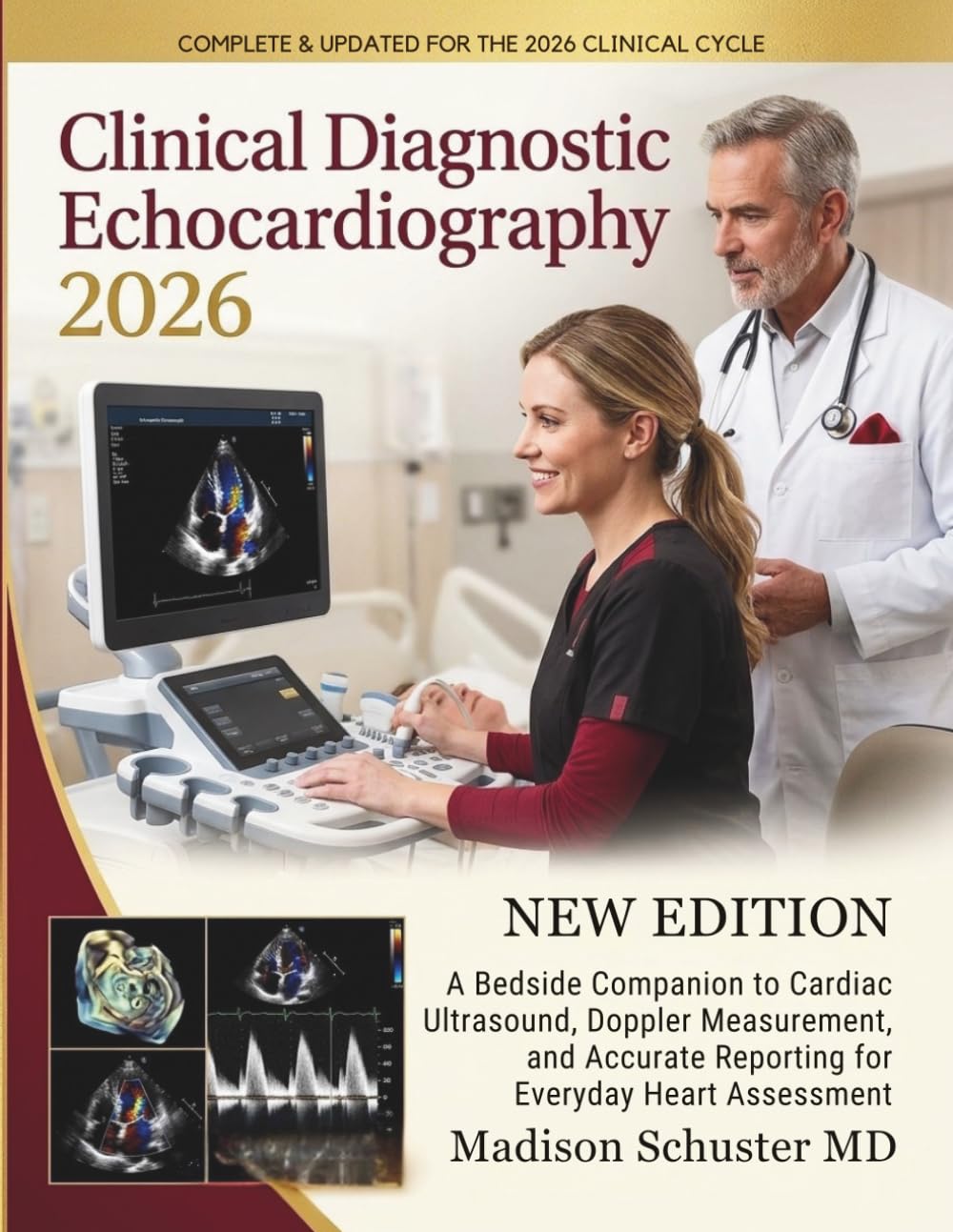 Clinical Diagnostic Echocardiography 2026: A Bedside Companion to Cardiac Ultrasound, Doppler Measurement, and Accurate Reporting for Everyday Heart Assessment
