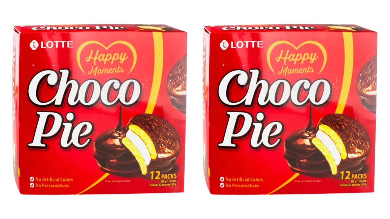 2 Packs - Korean Choco Pie Chocolate - Banh Choco Pie Chocolate Han Quoc - Made in Korea