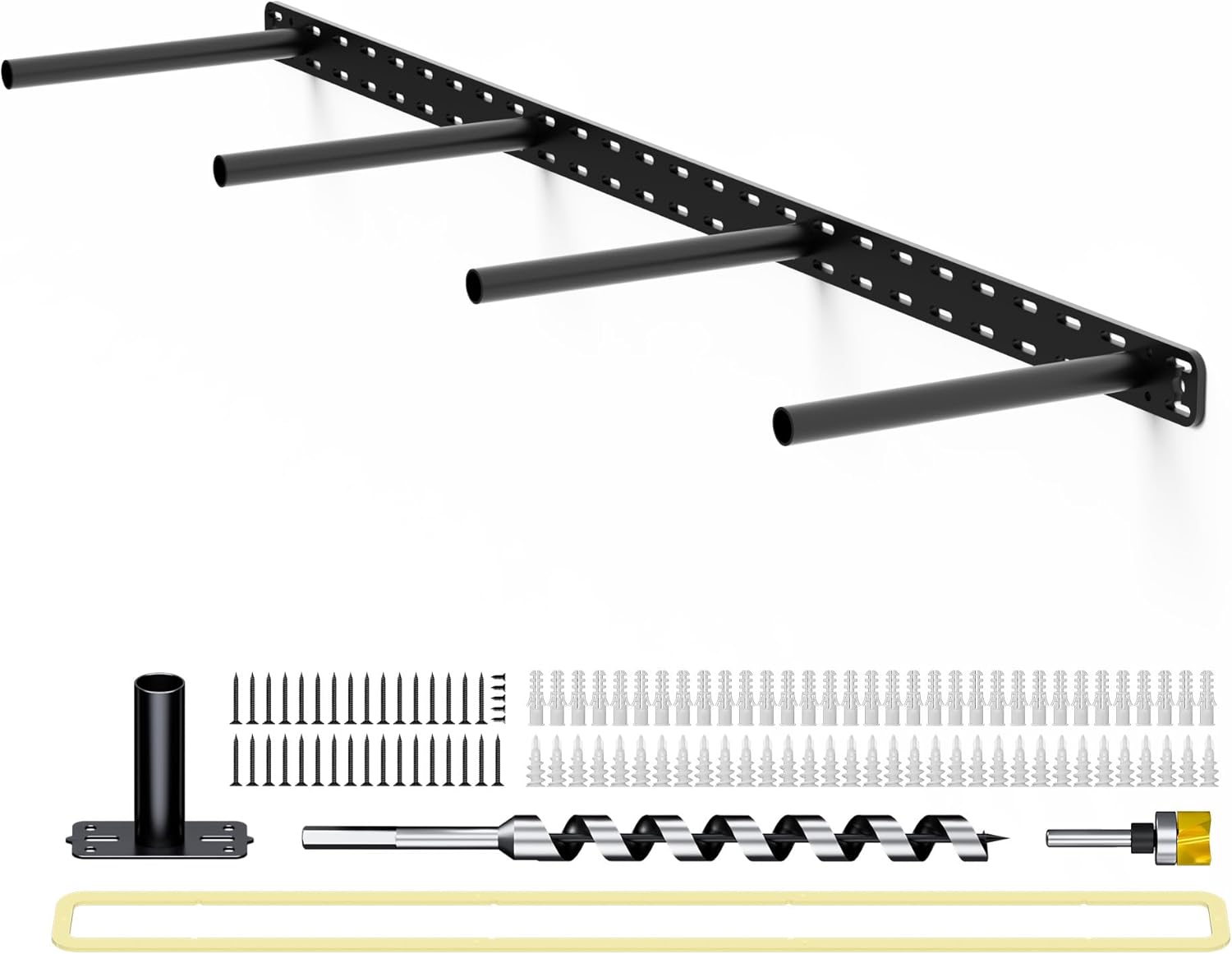 1pc Floating Shelf Hardware Heavy Duty Hidden Shelf Brackets Support,Wall Mounting Invisible Floating Shelves Bracket with Jig (40" x 8" x 1.5")