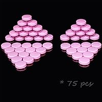 Vista 51 de ZEJIA 3 Gram Sample Containers with Lids, 75Pack Tiny Sample Jars with Labels, Mini Plastic Cosmetic Containers for Beauty Products, Lip Balms