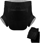 CutiePlusU Couches Absorption lourde Noir 2Pcs (L 37"-47").. . Surface sèche jetable toute la nuit pour les femmes et les hommes