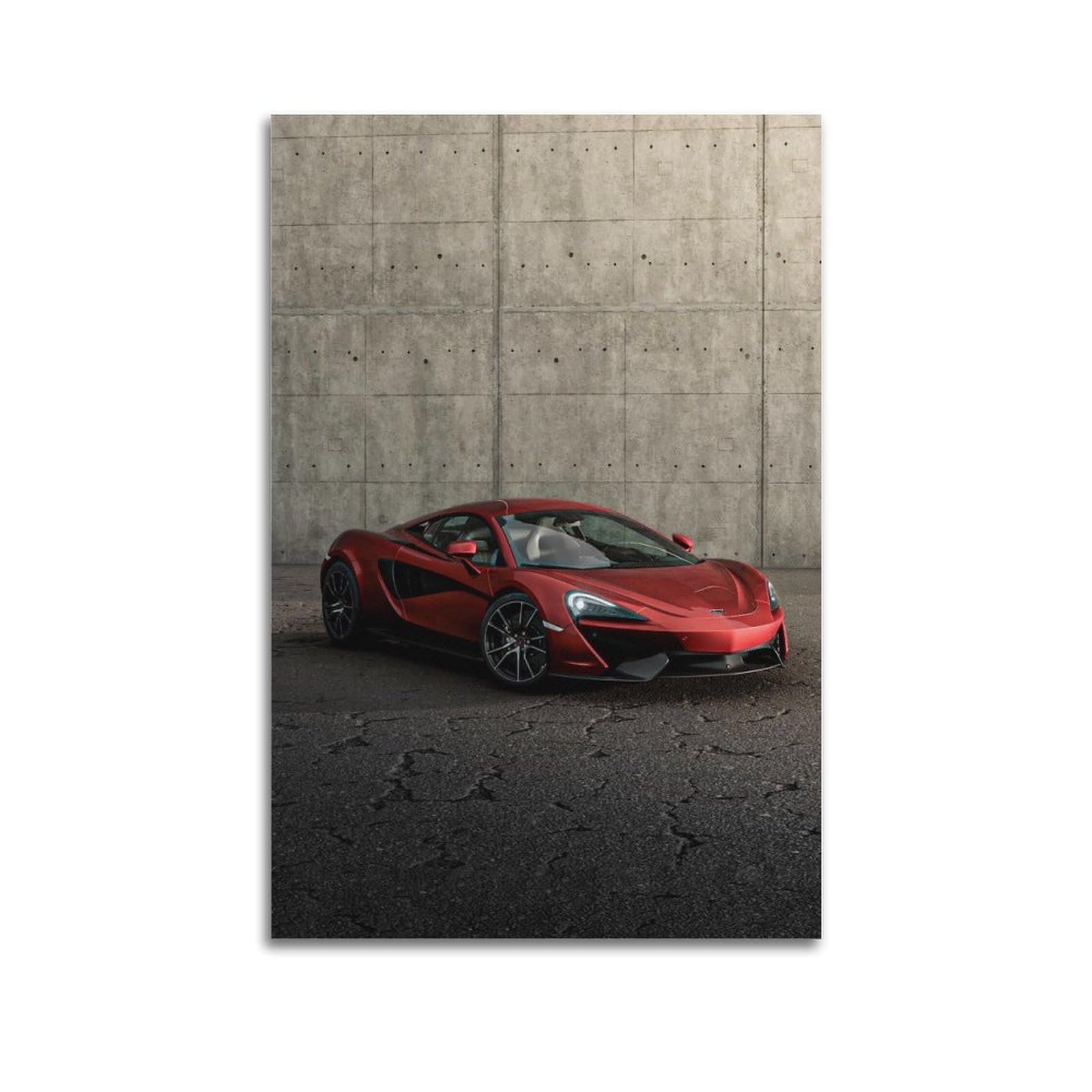OKAHYS V8 Engine Supercar 570S Luxury Racing Poster Modern Decorative Canvas Prints - Ideal Wall Art for Family, Man Cave, Game Room, Boys & Girls Bedroom 20x30inch(50x75cm)