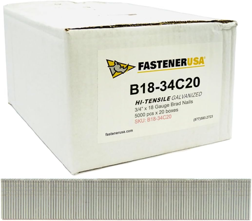 3/4" Brad Nails 18GA GALV 100,000ct