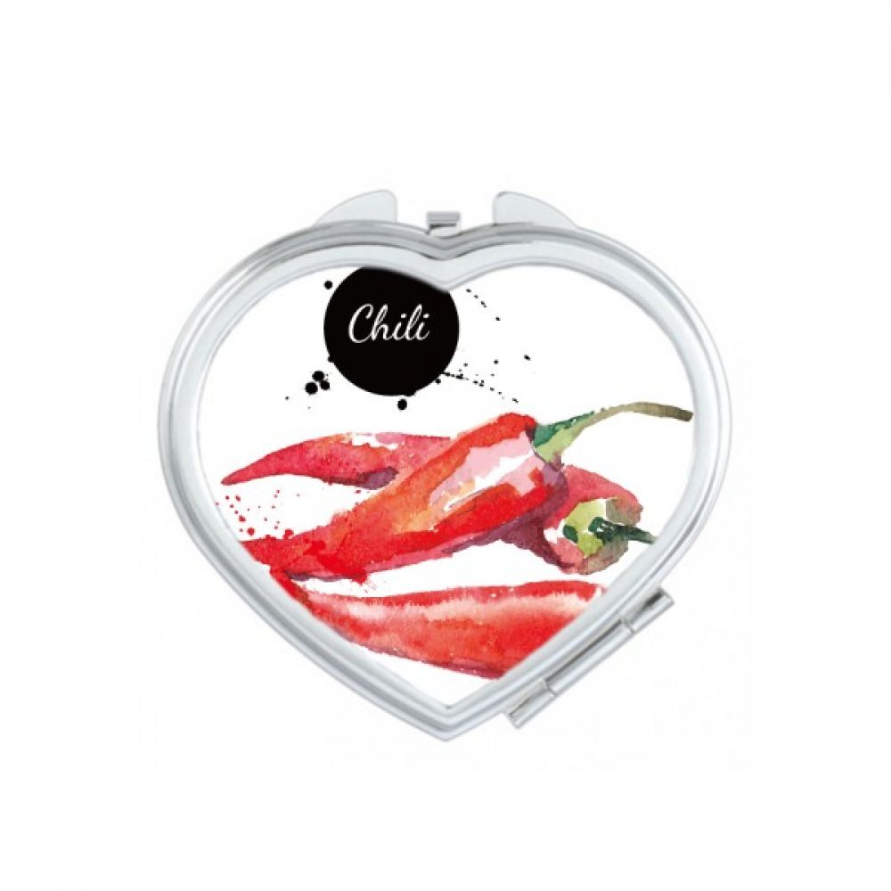 Miroir compact de poche aquarelle choux-fleurs maquillage pliable
