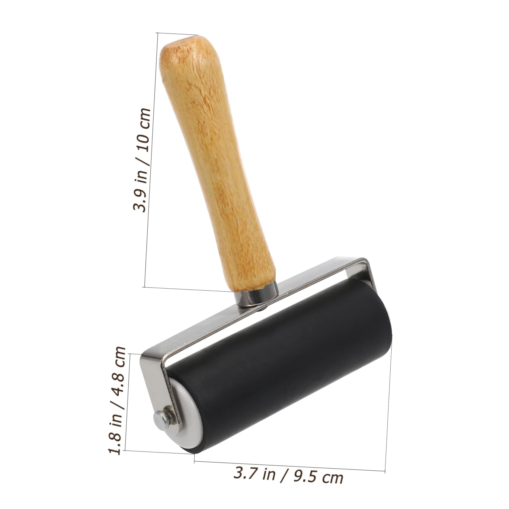 IWOWHERO 2pcs 10cm Large Stamp Ink Roller Tool for Printmaking Flat Surface Ink Applicator Art Comfort Grip Handle