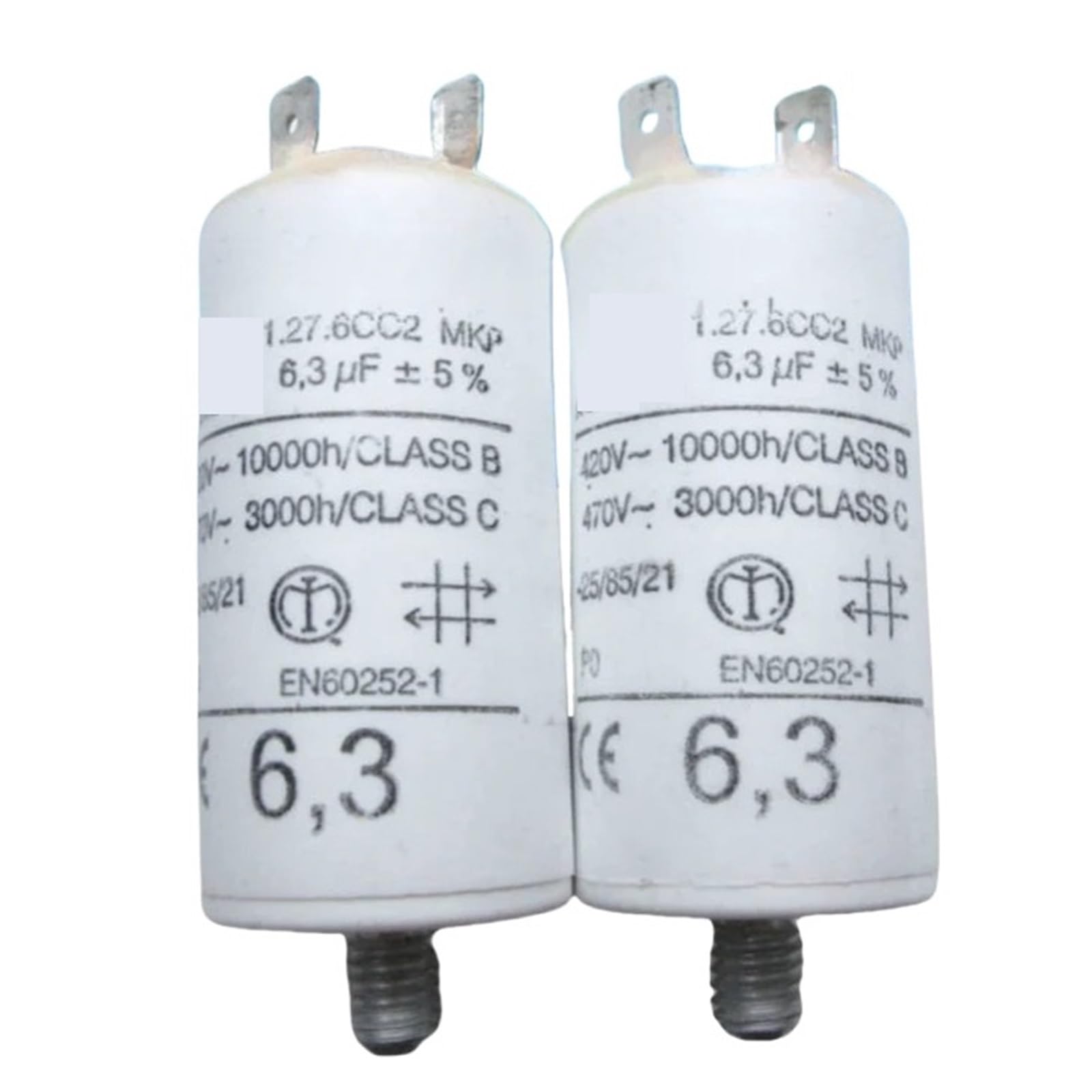 Condensateur moteur 6.3uF AC 420V 450V 470V 1.27.6CC2 condensateur de démarrage