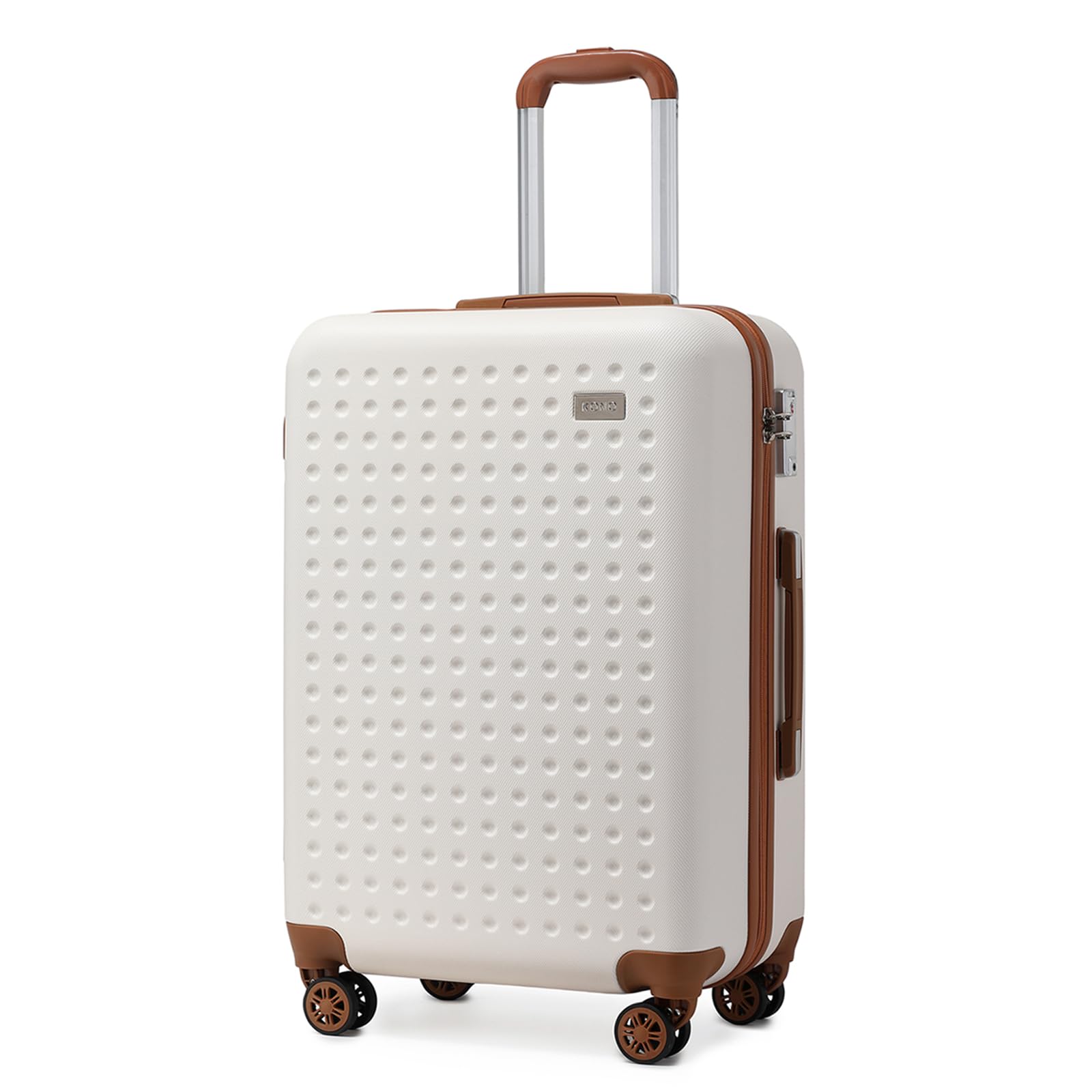 Kono Valigia Grande da 76cm Trolley Bagaglio Rigida e Leggero Valigie con TSA Lucchetto e 4 Ruote Girevoli (Bianco)