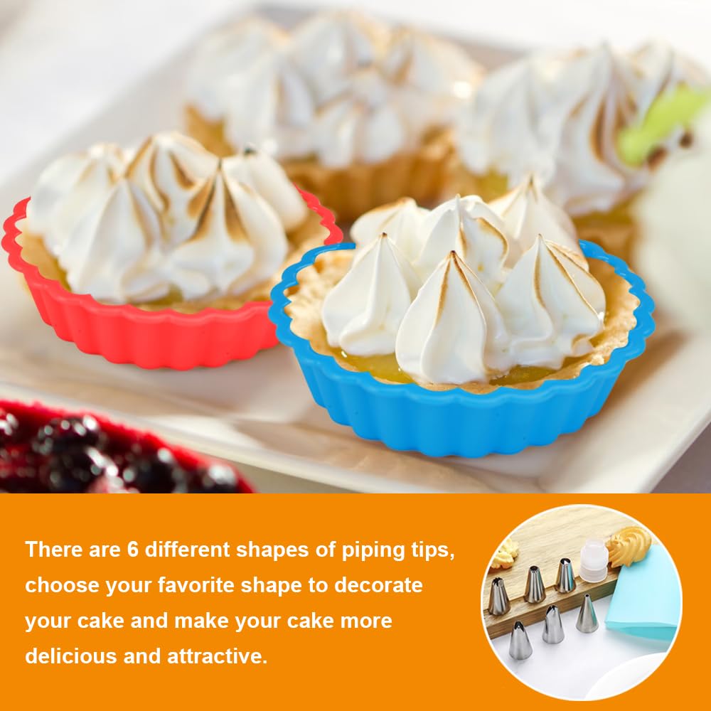 Stampo In Silicone Per Mini Quiche - 8 Pezzi, 4 Pollici, Per Crostate E Muffin - Foto 5