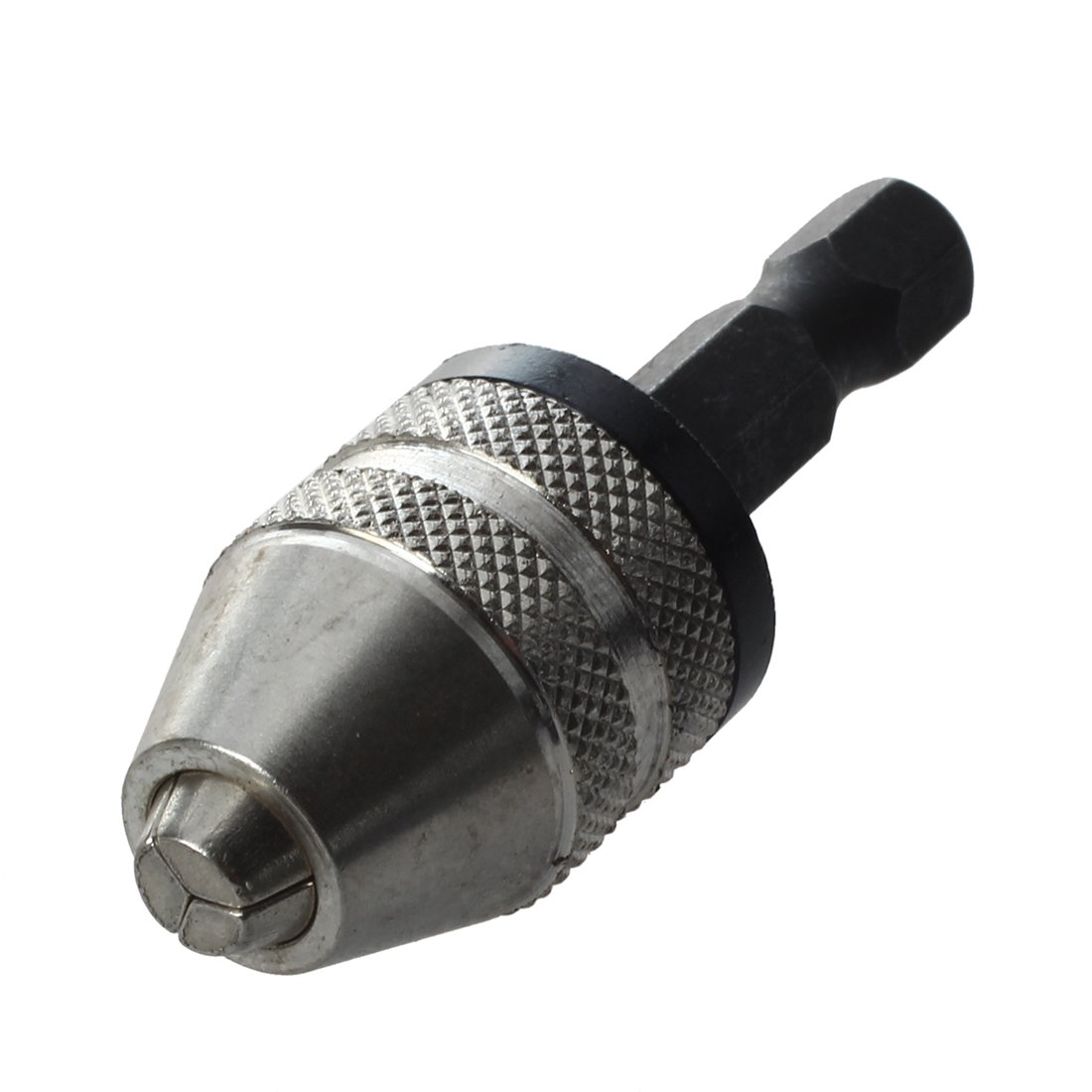 Pomoflexi Silver+Black 6mm Keyless Drill Bit Chuck Quick Change Adapter Converter Hex Shank