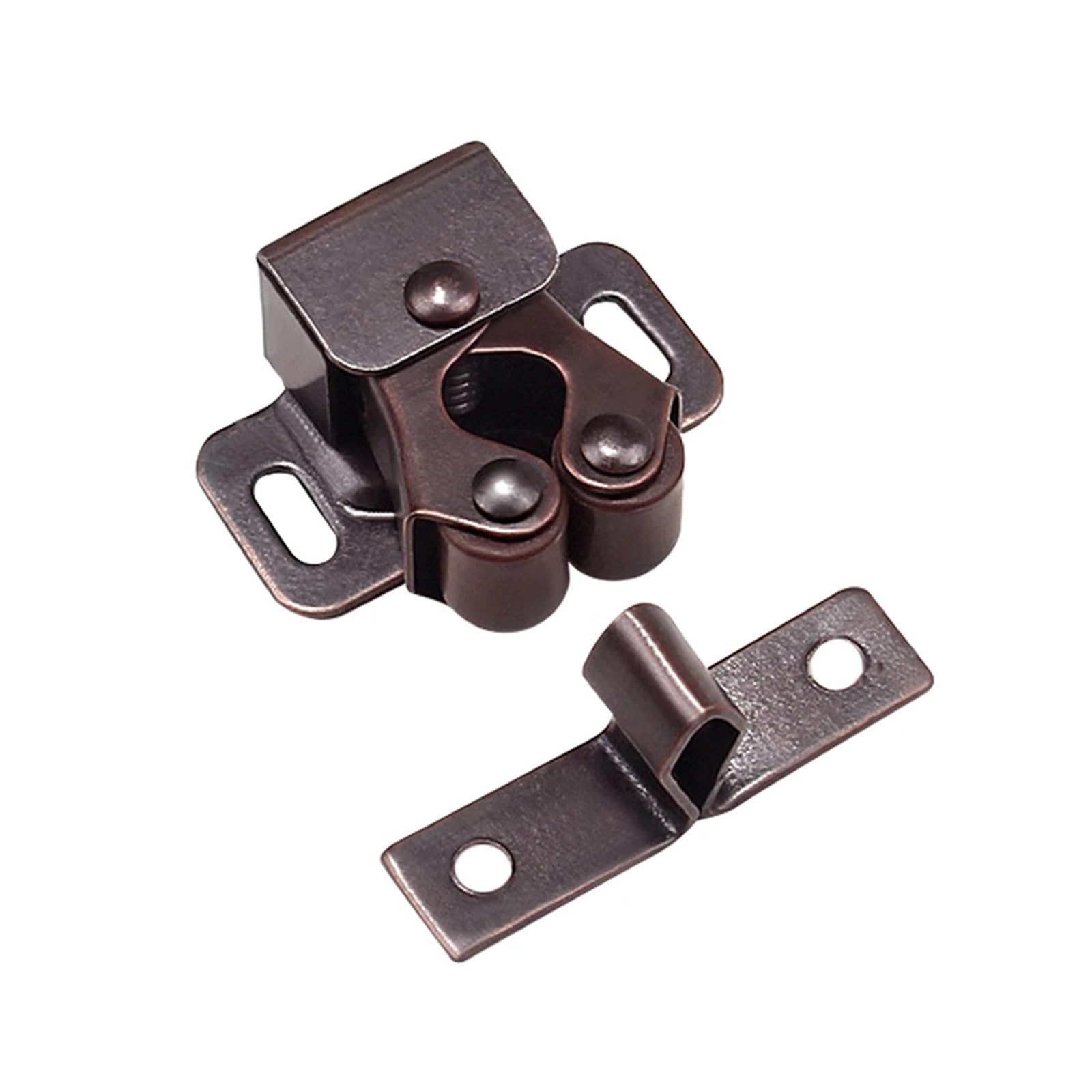8pcs Cabinet Catches Suction Closet Sliding Door Stoppers Buffer Anti Collision Furniture Hardware Tools for Furniture(Red Bronze)