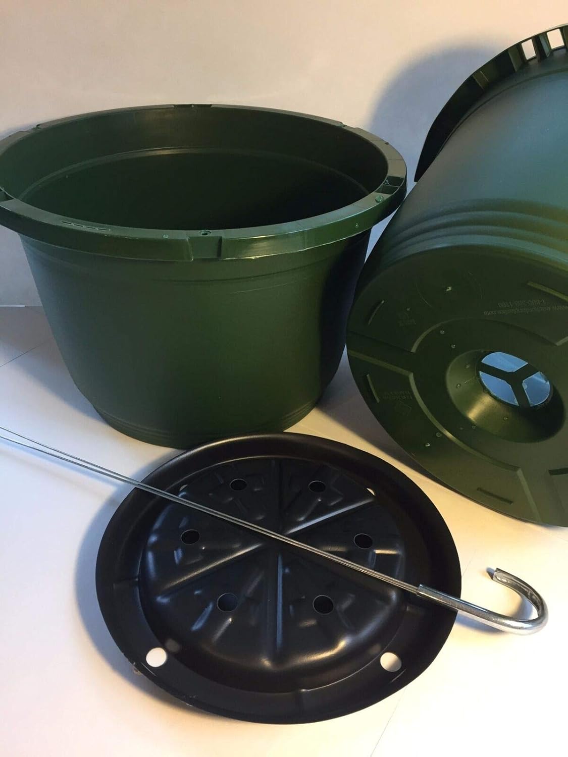 (Qty. 5), Hanging Basket, Premium 10" Green Hanging Basket