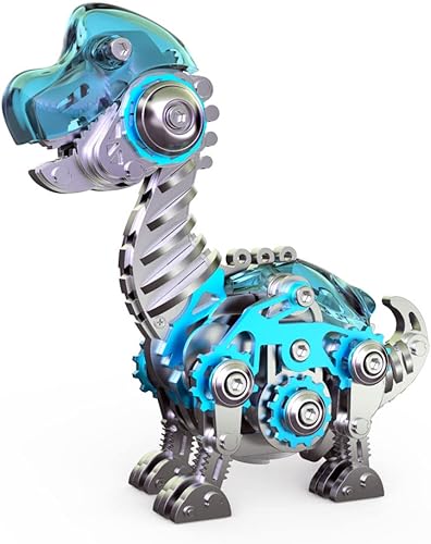 Modelo de dinosaurio de bricolaje, kits de dinosaurios de metal de braquiosaurio (160 unidades), kit de montaje 3D, regalo ideal para cumpleaños de