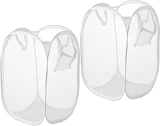 GNCLOUD Pop-Up Laundry Hampers, Foldable Laundry Basket, Laundry Basket, Large Capacity Laundry Basket, Mesh Laundry Basket, Suitable for Bathroom