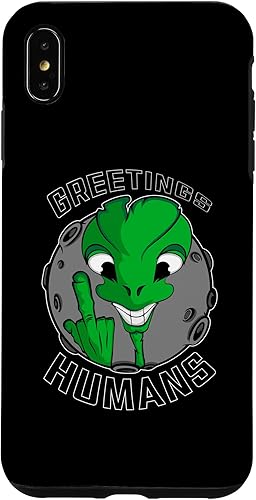 Vista 13 de iPhone 13 Pro Alien Space Meme Greetings Humans Funny Alien Space Case