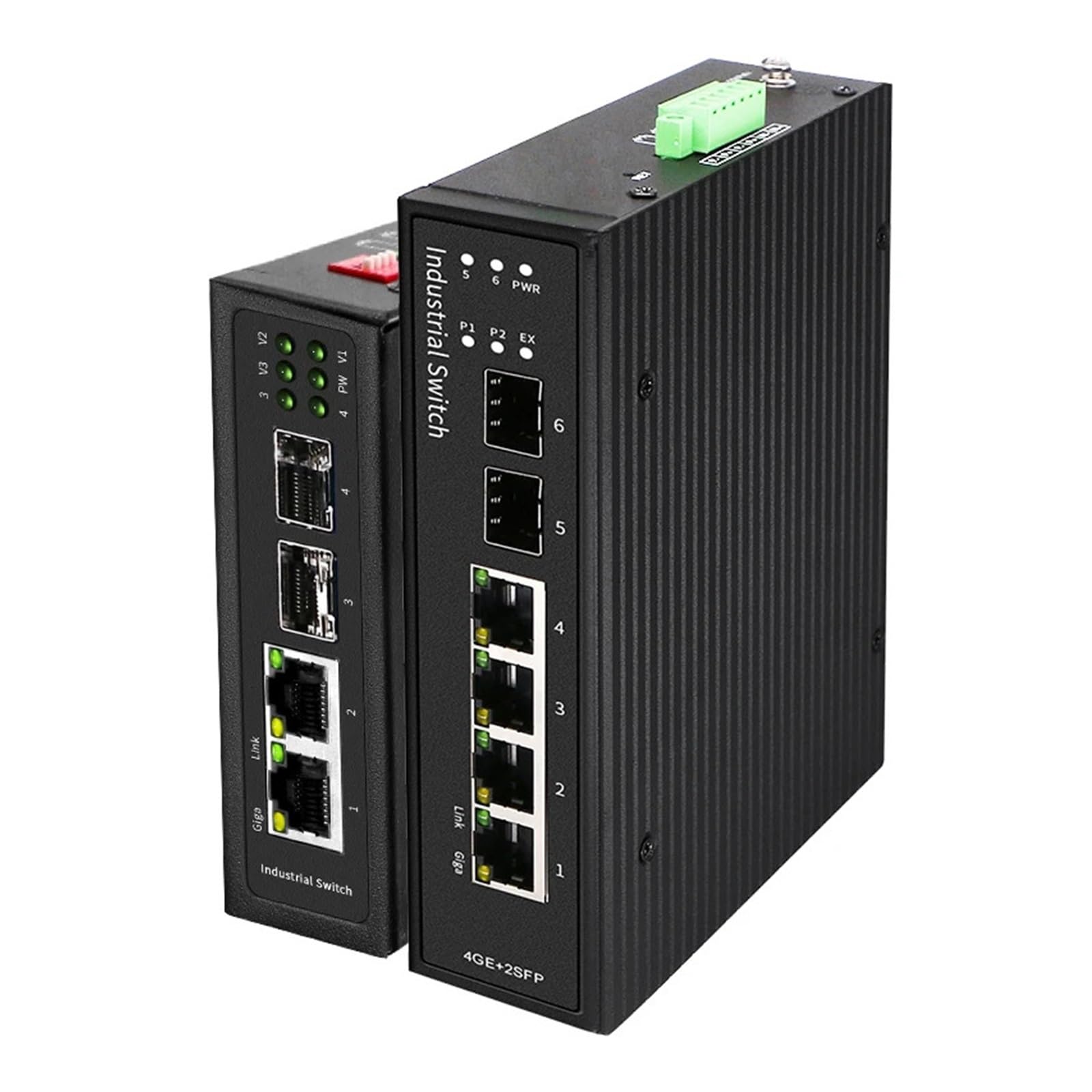 OSHZIKJII 1pcs Industrial Uplink Switch, RJ45 Ports, 2 * 1000Meter, 2 * 2.5G s-f.p Slots, 4 * 1000Meter, RJ45 Ports, 2 * 2.5G s-f.p Slots(ONT-IS402C-62TS)