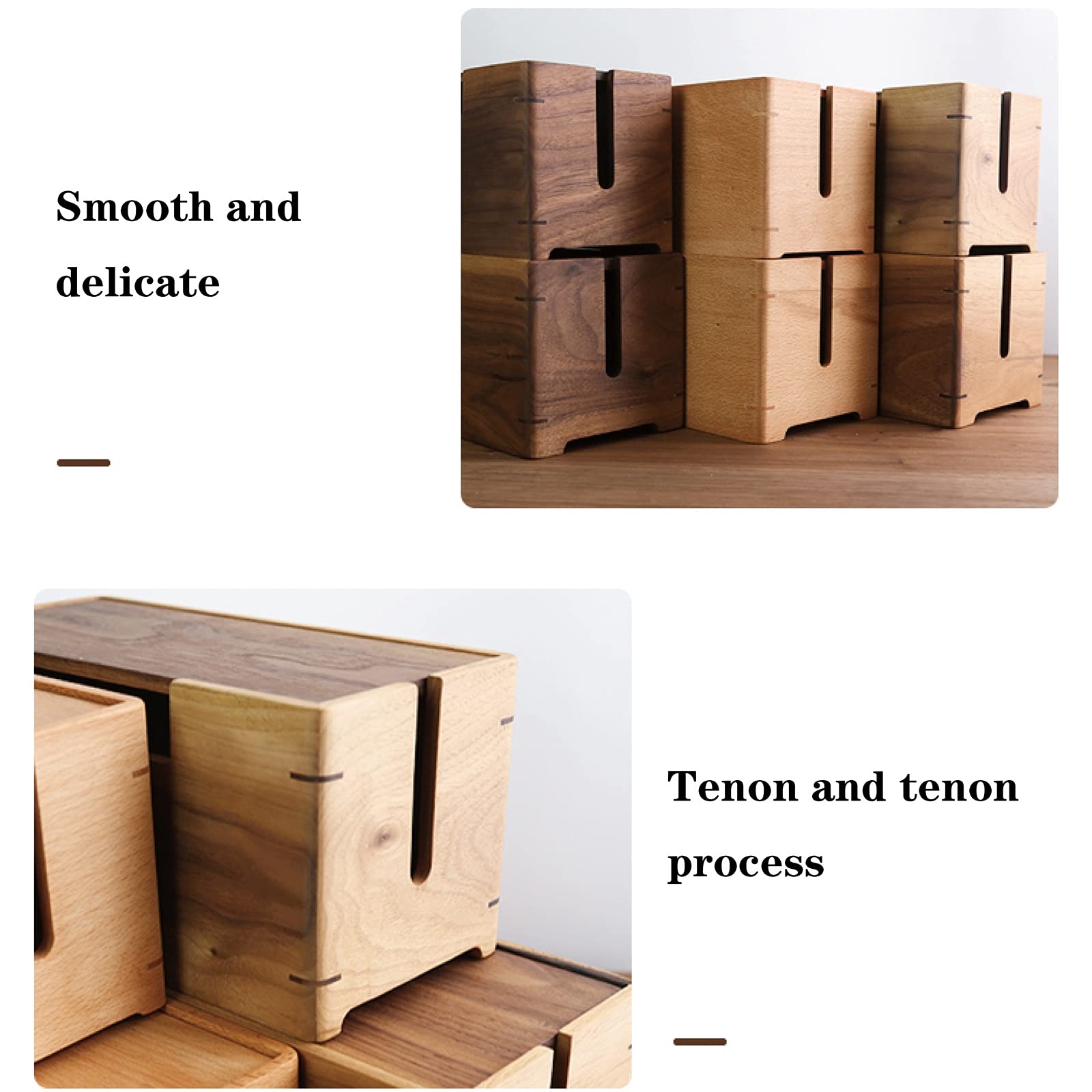 Kabelmanagement-Box Holz-Kabel-Organizer-Box Desktop-Aufbewahrung Steckdosenleiste Anti-Staub-Box Kabel-Organizer für Kabel- und Kabelmanagement, Überspannungsschutz und Kindersicherheits-Kabelbox K
