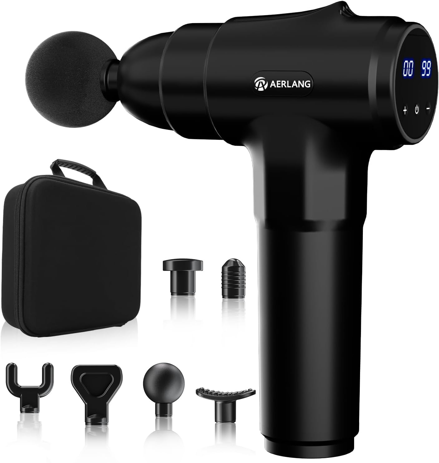 Massage Gun Back Massager Deep Tissue for Athletes Christmas Gift for men | Muscle Massager to Relief Pain and Relax with 20 Adjustable High Intensity Speeds 6 Heads, Body Carrying Case Global Recycled Standard Global Recycled Standard Global Recycled Standard