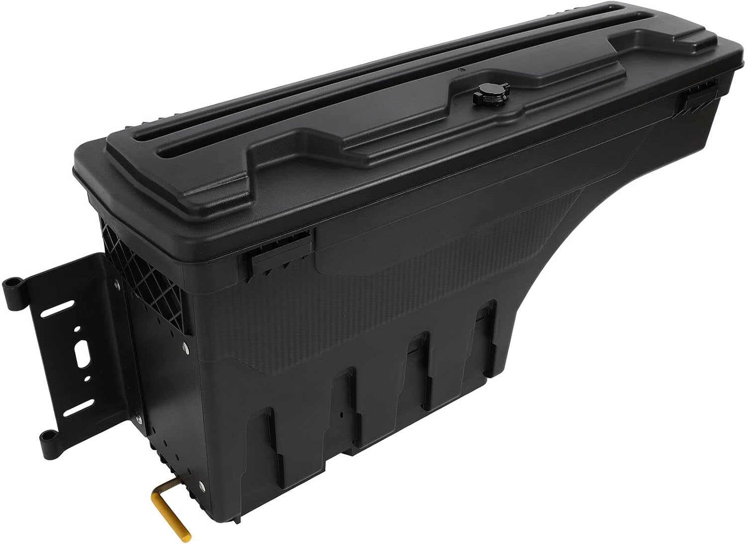 SCITOO Truck Bed Tool Box 180° Rotating Storage Tool Box Fit For Toyota Tacoma 2005-2022 Left Side Waterproof Black