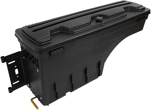 CCIYU Caja de almacenamiento para caja de camioneta compatible con Toyota para TACOMA 2019-2020, tapa con cerradura lateral del pasajero, caja de