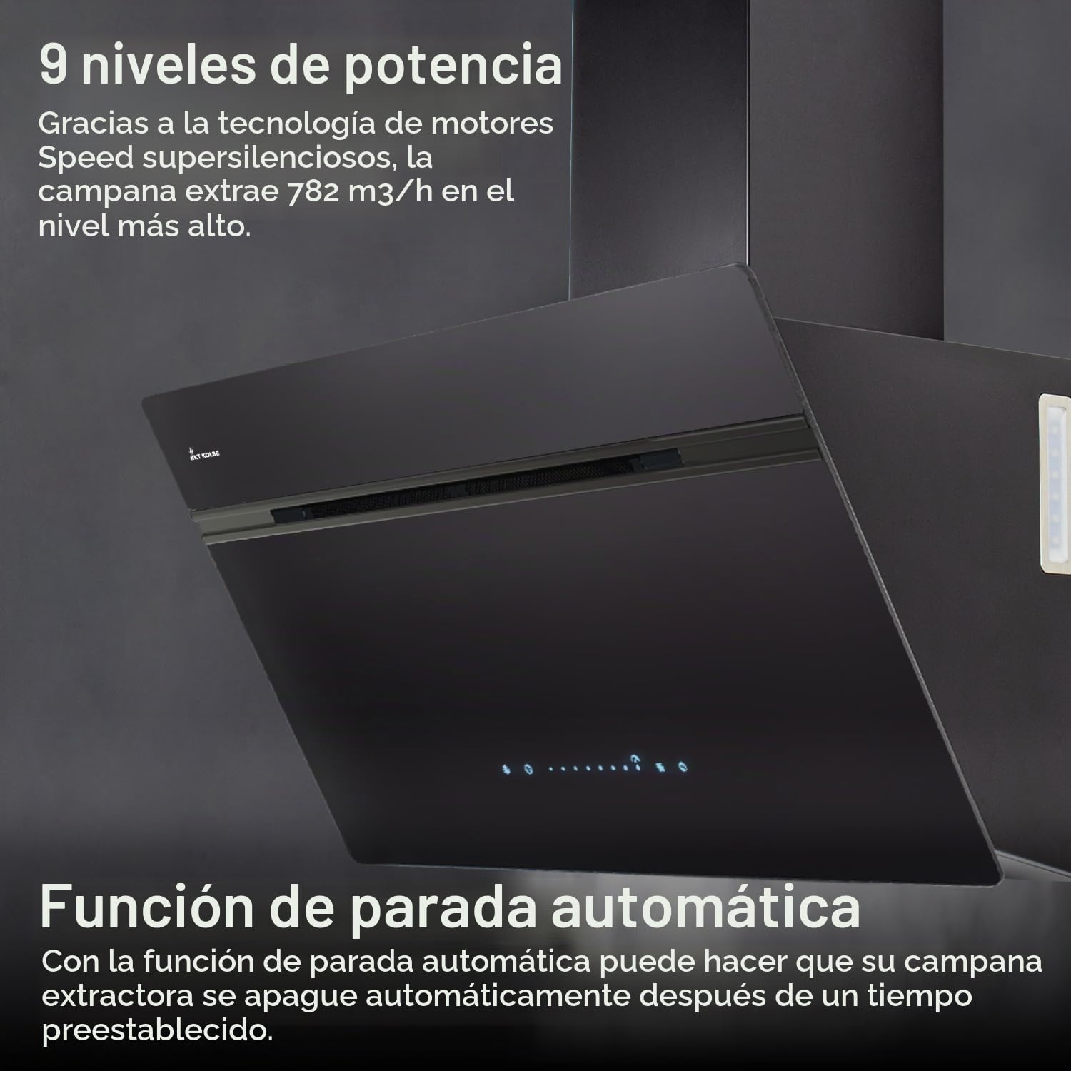 KKT KOLBE AURORA8005FB Campana extractora de pared, 80 cm, sin cabeza