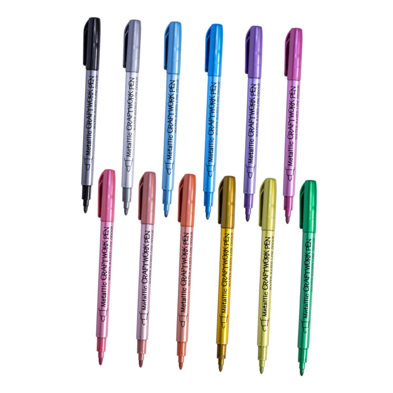 VILLCASE 4 Sätze Feuerfarben-metallstift Tinte Kreis Whiteboard-marker Markierungen Ultra Löschbar Schwarze Stifte Einziehbar Gel Permanentmarker Mit Feiner Spitze Tipp Nylon 12 Stück * 4
