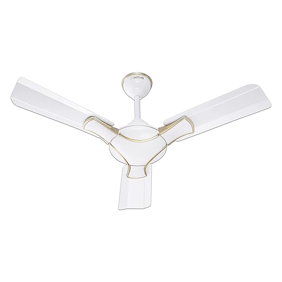 ACTIVA Corolla 650 RPM High Speed (36 Inch) 900 MM Sweep BEE Approved Anti Dust Coating Ceiling Fan with 2 Years Warranty (PEARL IVORY) (ACT_COROLLA_(36INCH) PEARL IVORY)