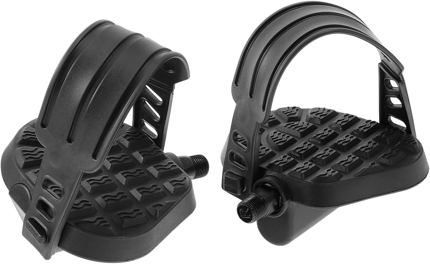 2Pcs Lightweight Exercise Bike Pedals with Strap Ergonomic Platform Pedals for Indoor Cycling Durable Bike Pedals with Easy Installation for and Workout