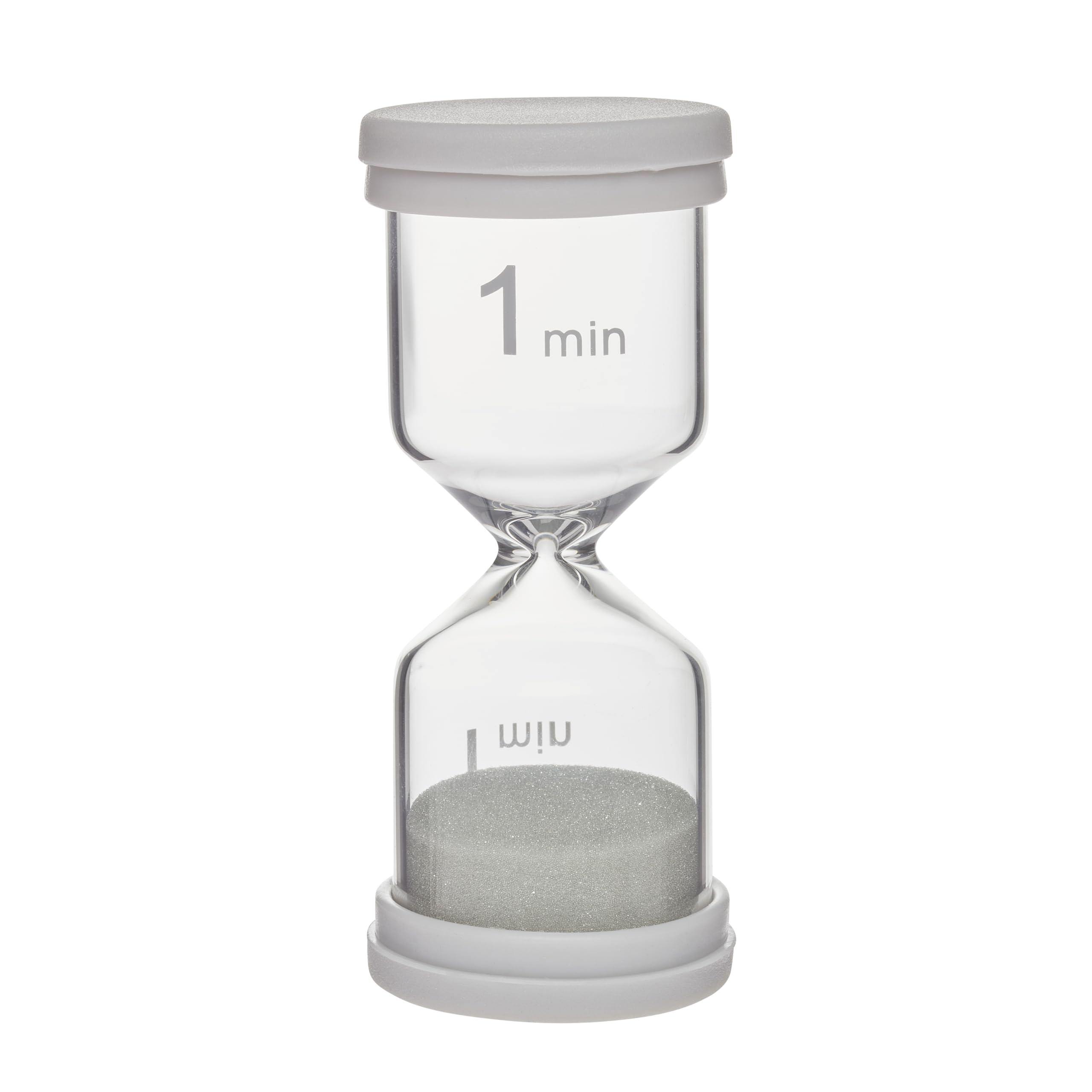 TFA Dostmann Set di clessidra colorate 18.6012.30 con 6 colori (1, 3, 5, 10, 15 o 30 minuti), timer per lavarsi i denti, compiti a casa, scuola, sport, ufficio, cucina, in vetro con bordo in silicone