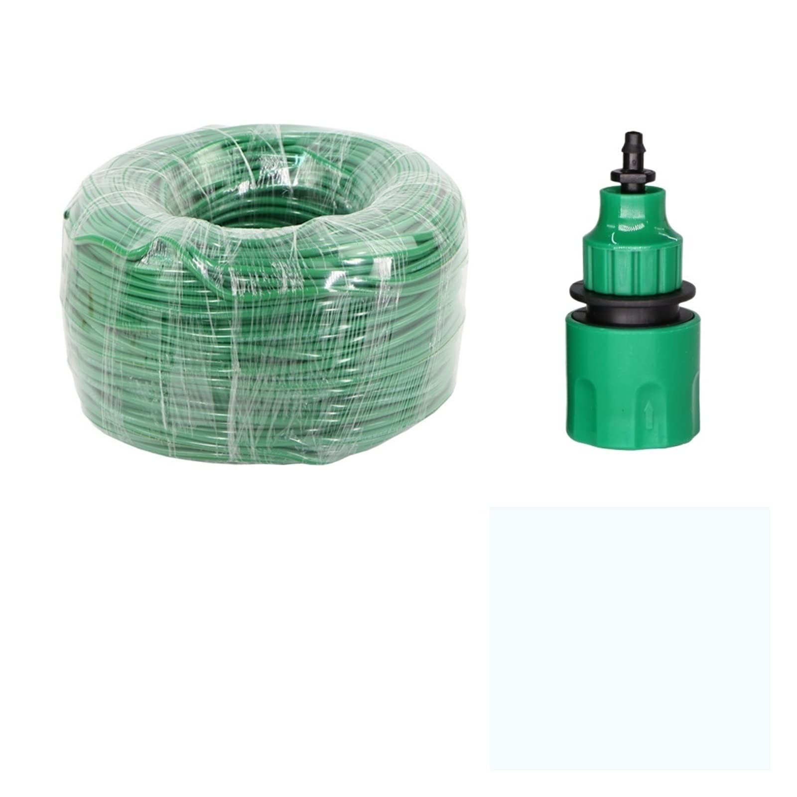 Tubo for acqua da giardino 10/20/25/40 metri 4/7 mm con connettore rapido Micro tubo for irrigazione a goccia nebulizzazione in PVC 1/4; Nuovo flessibile Circolazione Fluida(Green,1/4_50M (164.04FT))