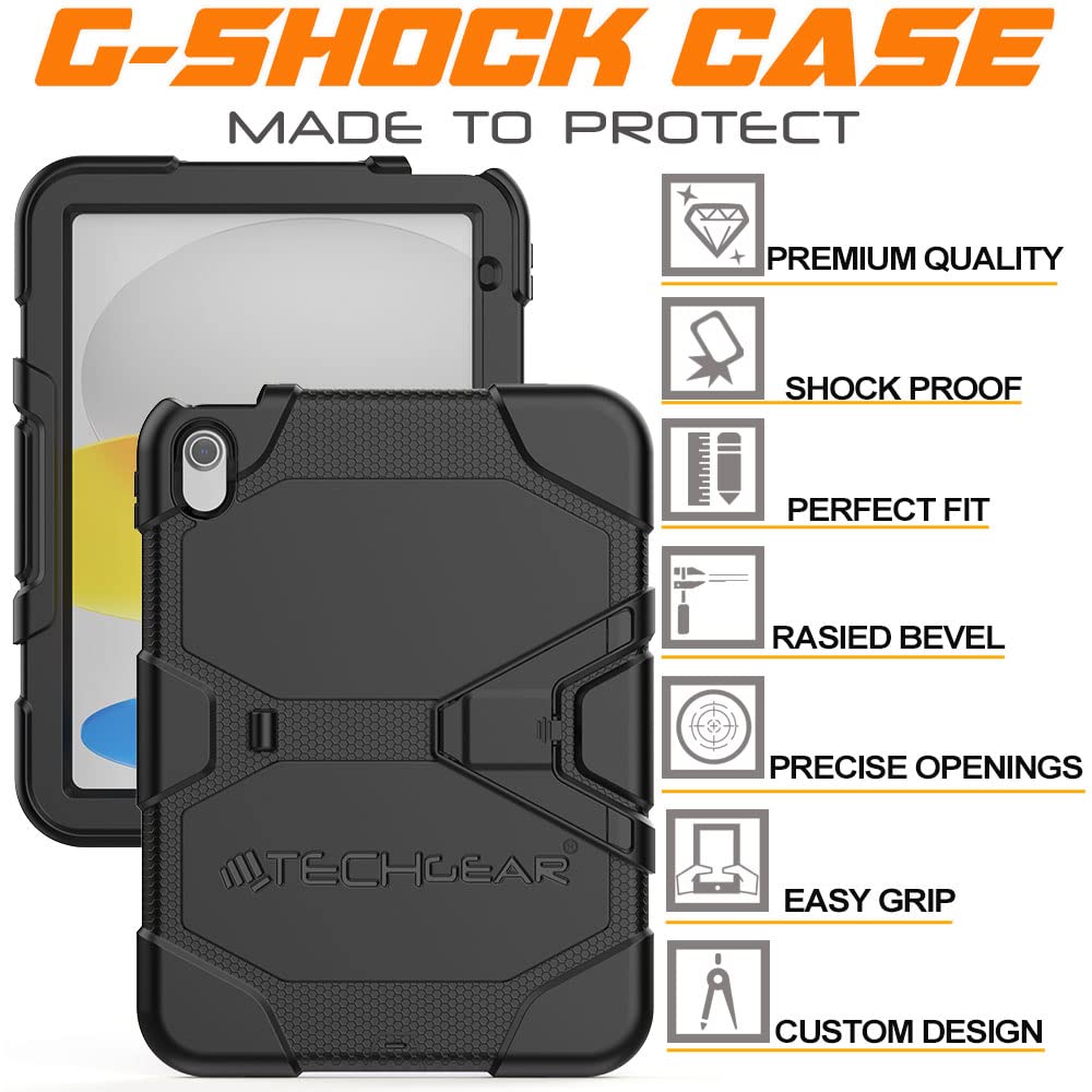 TECHGEAR G-SHOCK Case for iPad 11" A16 (11th Gen 2025) & 10.9" (10th Gen 2022) - Image 4