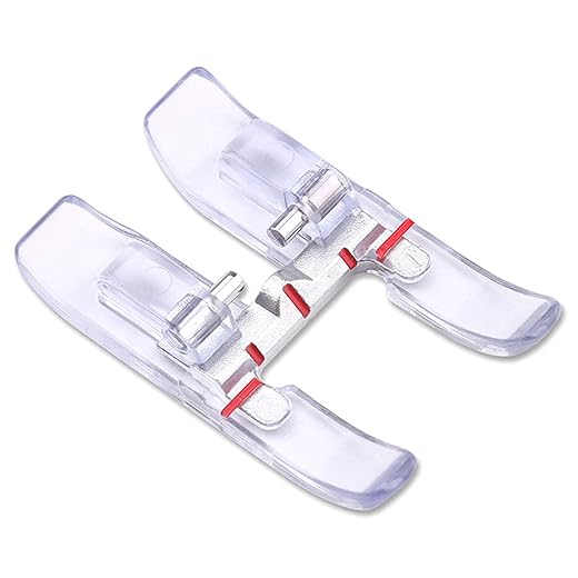 DreamStitch 820916096 Snap ON Clear Open Toe Presser Foot for Pfaff Sewing Machine IDT System - DL-EM-820916096