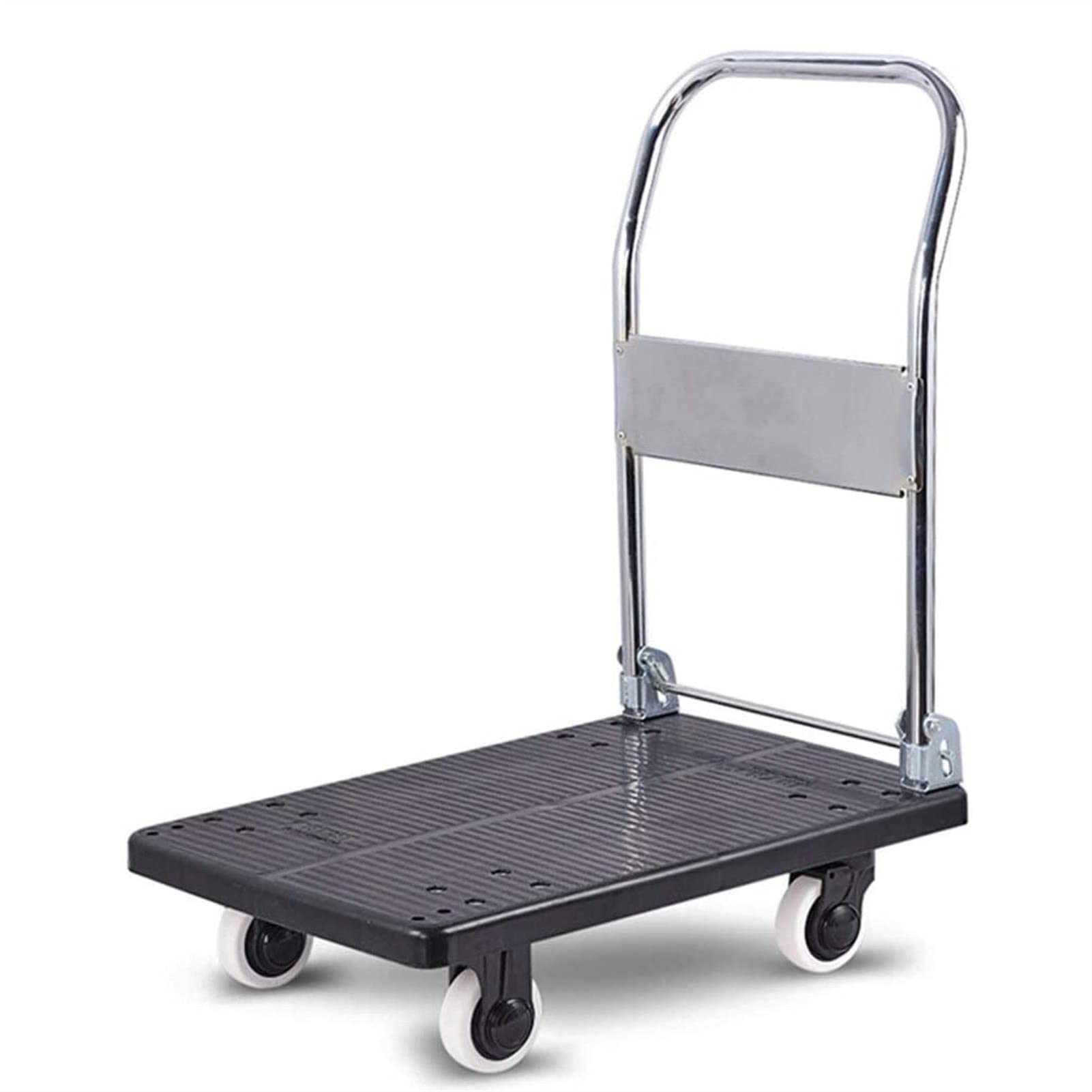 asdchZen Push Cart Hand Trucks Utility Carts Platform Trucks Folding Cart With Wheels Foldable Heavy Duty Trolley,90X60Cm,90x60cm