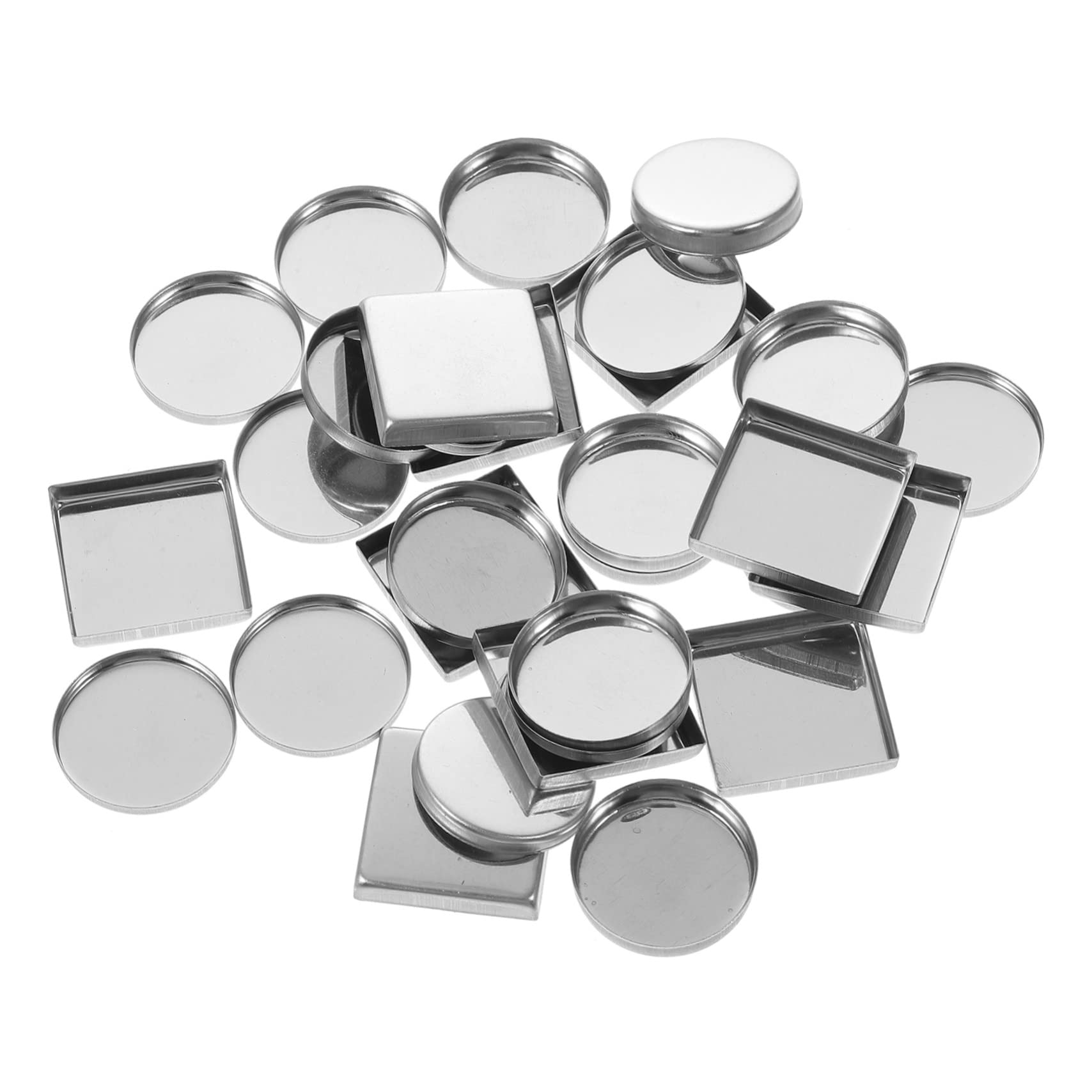 Outanaya 2sets Eyeshadow Diy Empty Pan Small Metal Pans Makeup Palette Empty 30pcs*2