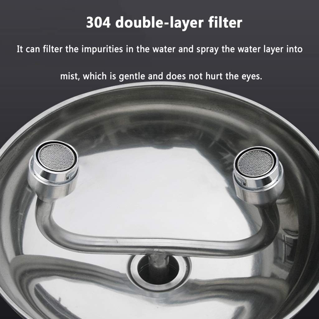 Lavaojos en Aerosol de Emergencia para Laboratorio, estación de Lavado de Ojos Vertical de Doble Boquilla, Agua de Flujo Suave, para Productos químicos de centrales eléctricas.,