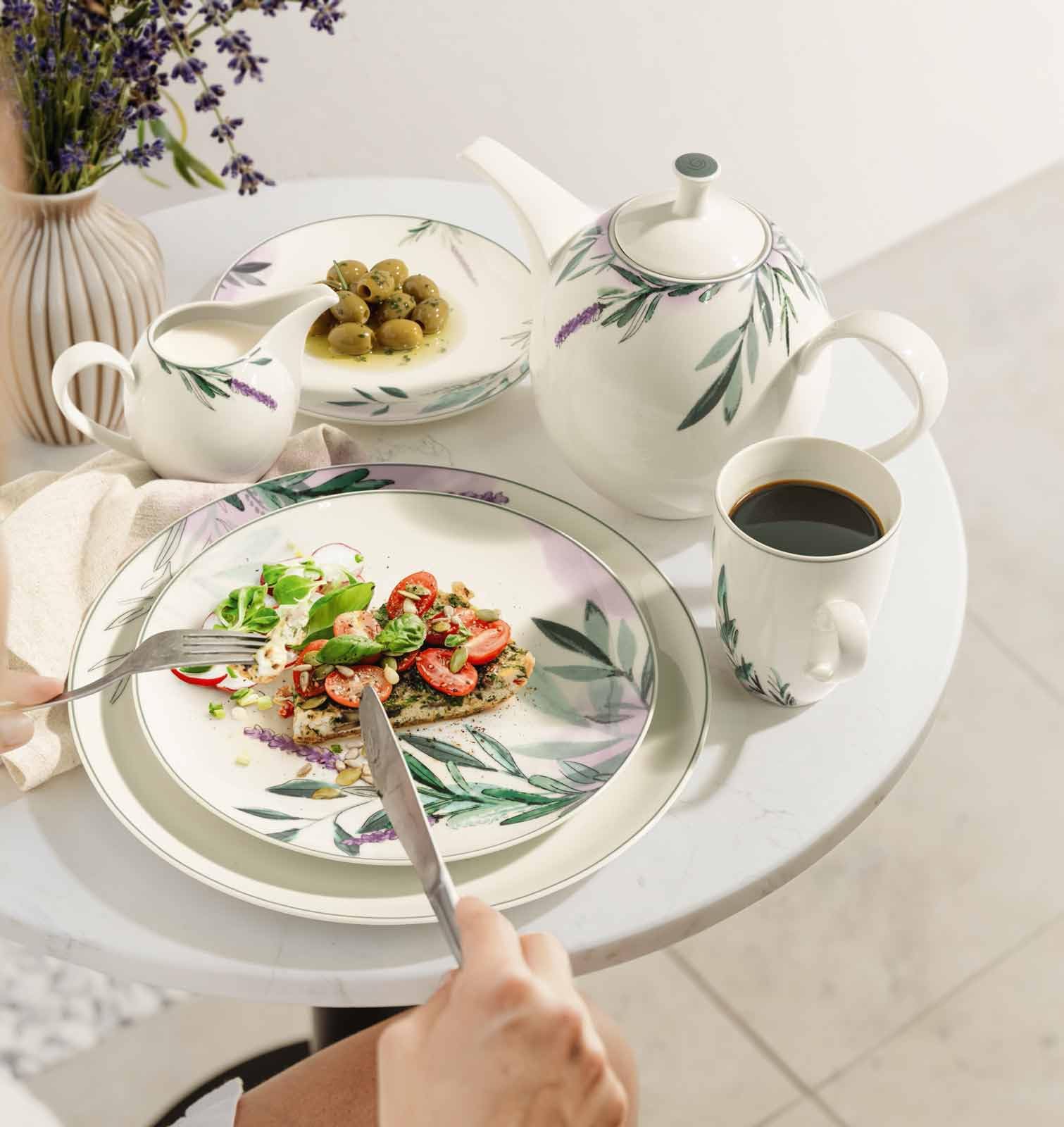 Seltmann Weiden Savona Provence Teller-Set 18-teilig, Cremeweiß