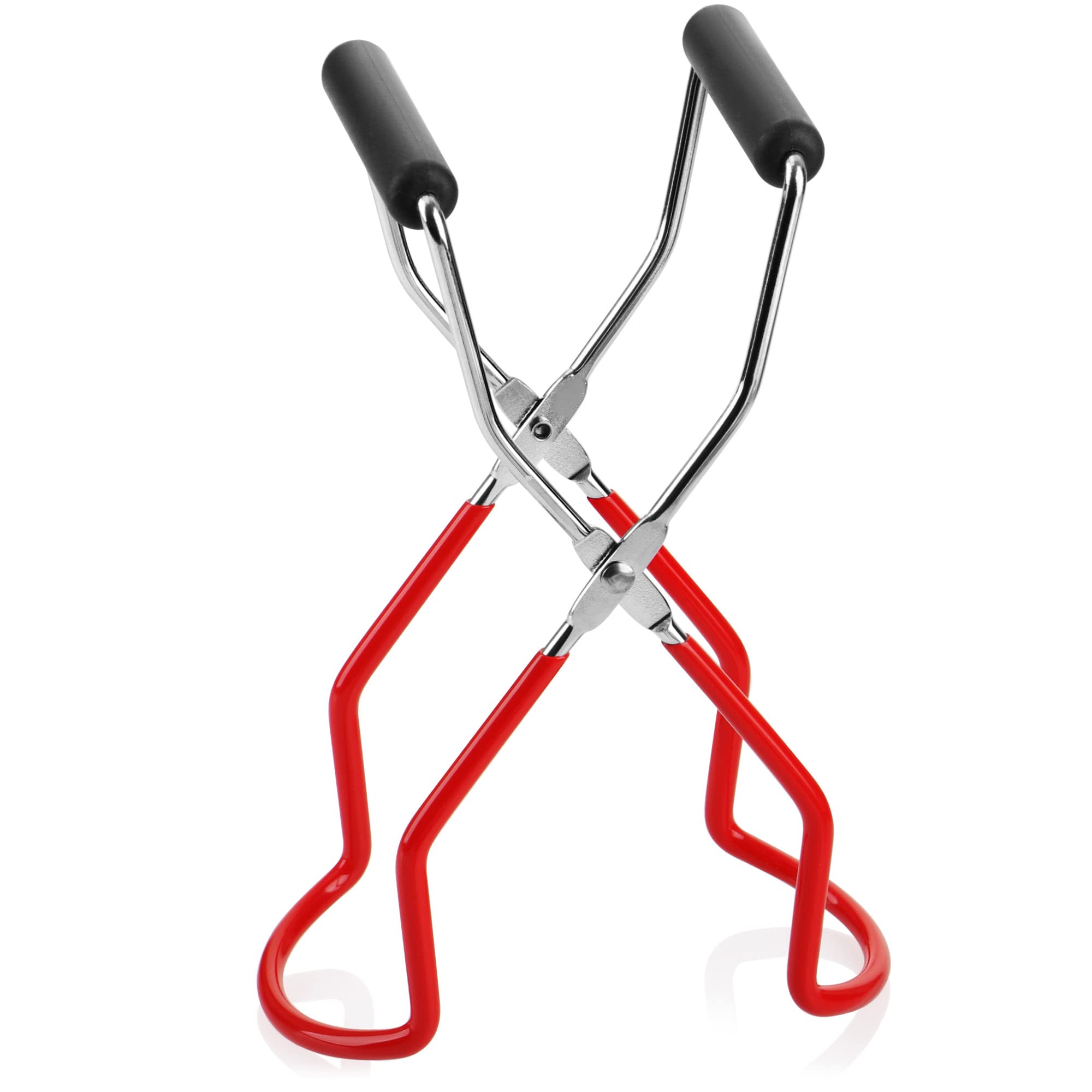 com-four® glass lifter for hot preserving jars and preserving jars - for jars of any size - ideal help when preserving - chrome-plated (Glass lifter 23 cm - 01 pieces)