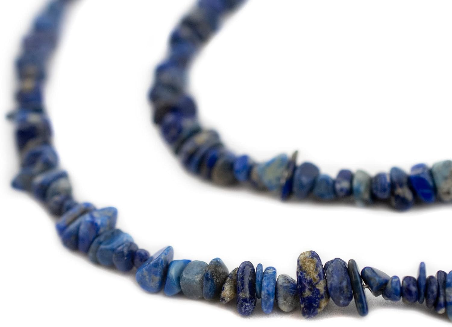 The Bead Chest Lapis Chip Beads 5-10mm Blue Chips Gemstone 16 Inch Strand
