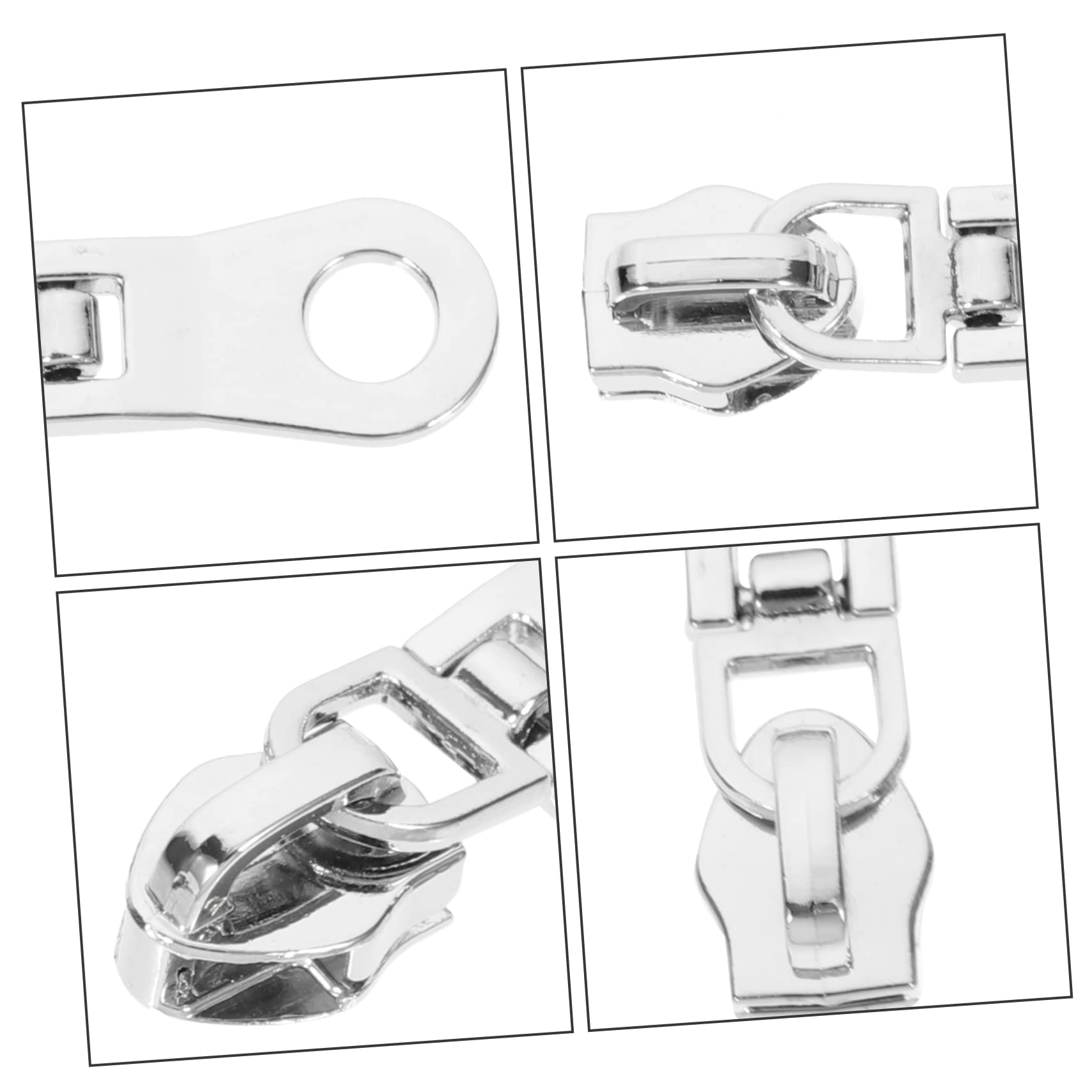 SHINEOFI 30piezas Tiradores De Metálicos Para Ropa y Accesorios De Equipaje Kit De Reparación De Para y Mochilas Instalación y