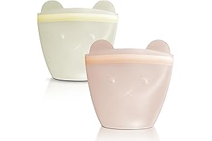 2-Pack Reusable Silicone Snack Bags for Easy Storage and Healthy Snacking