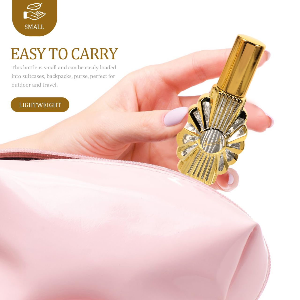 2 Pcs Glass Perfume Bottles, 13ML 0.44 OZ Refillable Atomizer Spray Holy Water Bottle Empty Essential Oil Bottle Catholic Christian Sample for Wedding Decorations (Random Pattern)