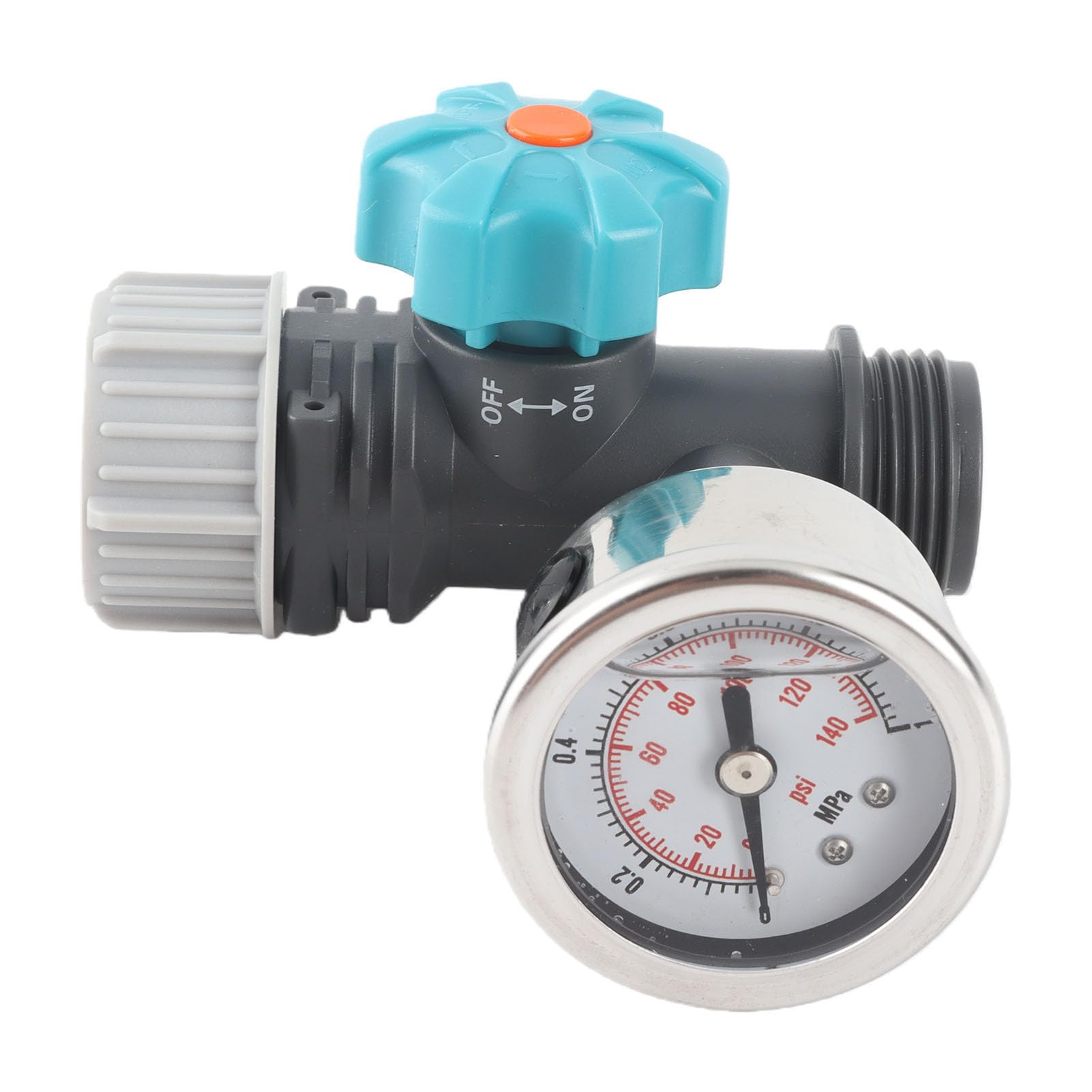 Tbest Druckminderer Wasser 3/4-Zoll,Wasserdruckminderer wasserdruckregler G3/4 Zoll Wasserdruckreglerventil Mit Manometer Gewächshaus Garten Bewässerung Controller