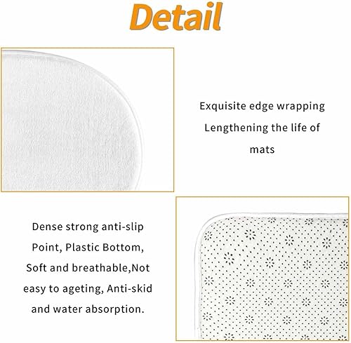 Miniatura 6 de HAOGEILI - Tapetes de baño personalizados absorbentes de agua, antideslizantes, lavables, juego de 3 piezas para alfombras de inodoro, tapetes de