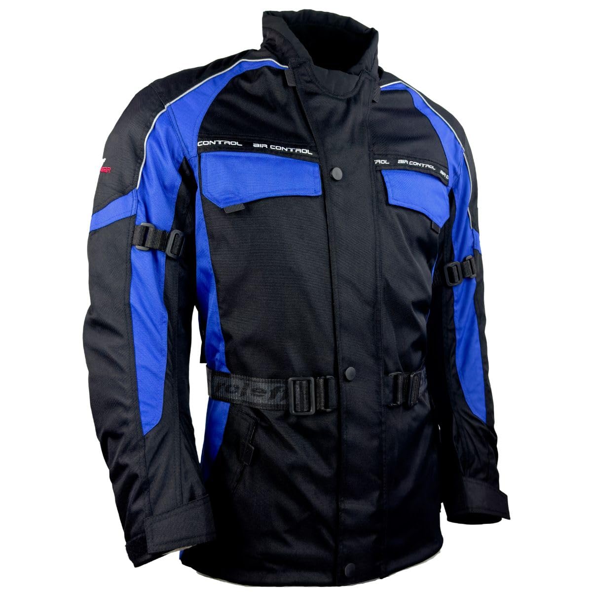 7027 Roleff Racewear "Reno" kurtka motocyklowa tekstylna, kolor: czarny/niebieski, rozmiar: xxxl czarna