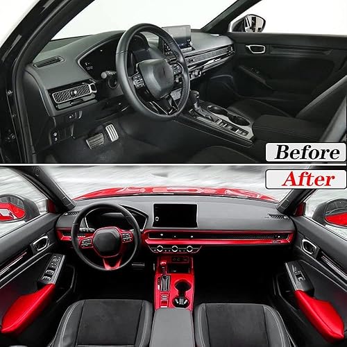 Miniatura 8 de Juego completo de 14 piezas de decoración interior de consolas centrales, panel interior de manija de puerta, salida de aire lateral, moldura de