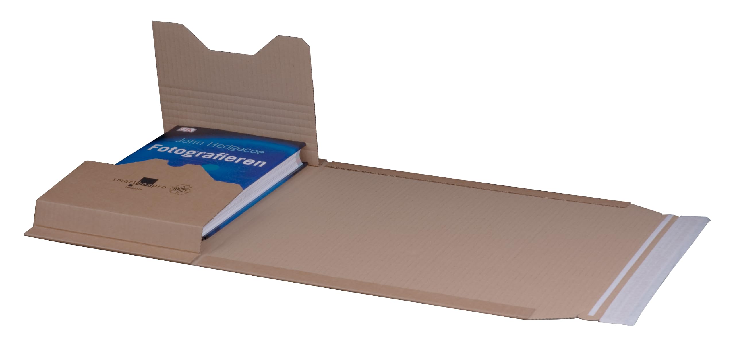 PROREGAL Mega Deal 75x Universalverpackung A4 | LxBxH 304x215x77 mm | mit Selbstklebeverschluss & Aufreißfaden | variable Höhe | portooptimiert | braun | Wickelverpackung Buchverpackung