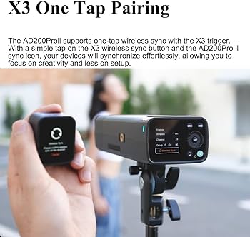 Godox AD200 Pro II Flash Strobe, HSS Pocket Flash Monolight 200Ws