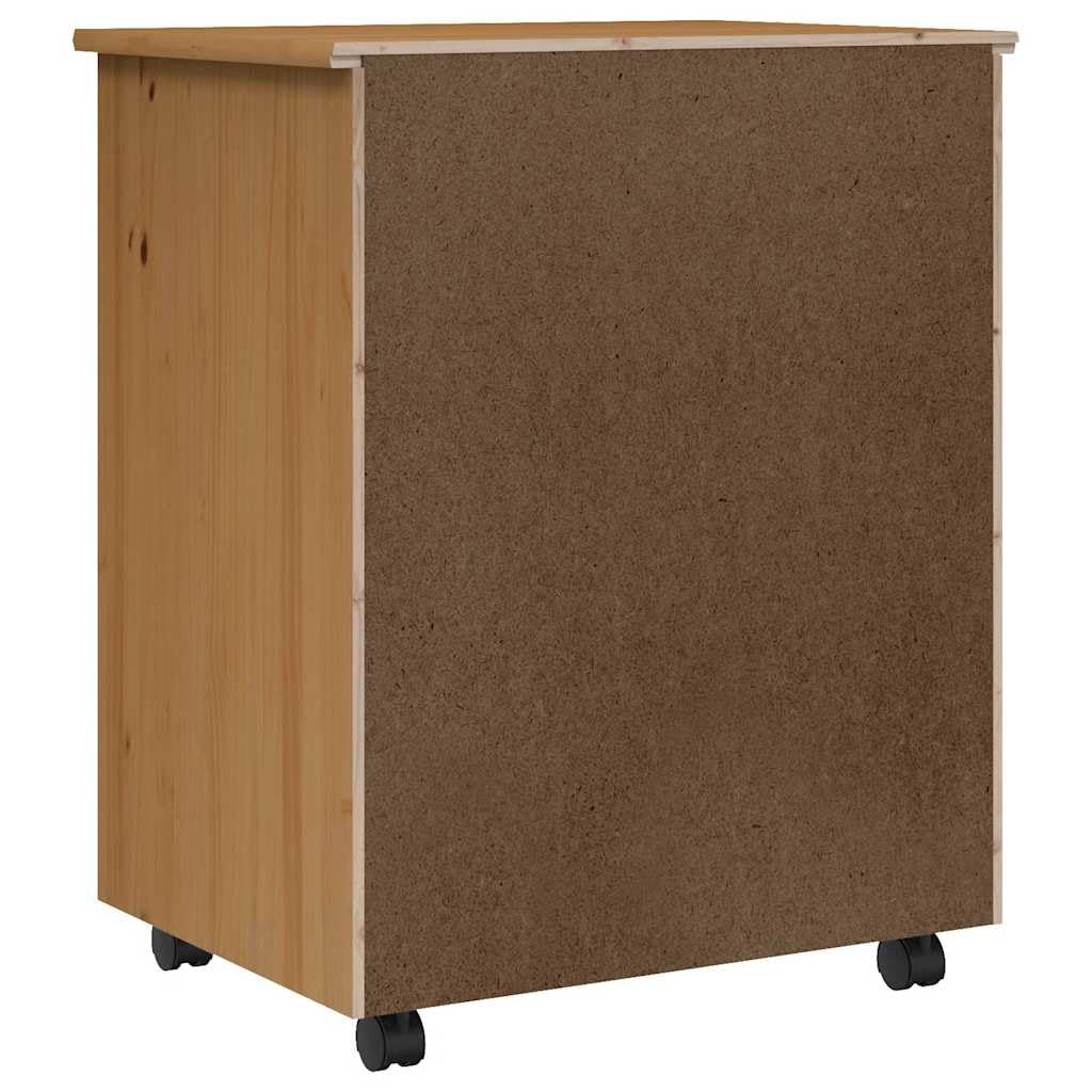 Armadietto con 6 cassetti, in legno massello di pino, 53 x 39 x 65,5 cm, per ufficio, soggiorno, organizzatore